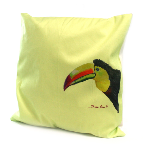 Black Ginger Kat Jackson Toucan Velvet-Feel Cushion Cover 40x40cm