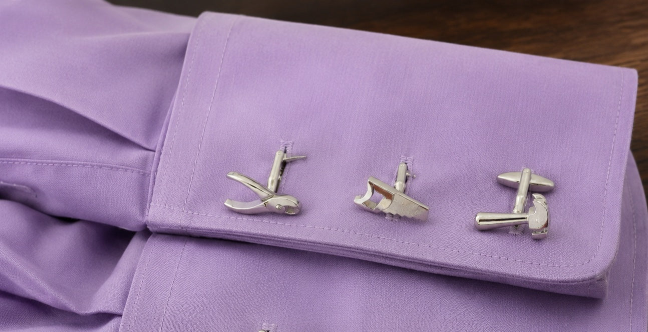 Black Ginger DIY Tool Design Cufflinks 3 Piece Gift Box Set