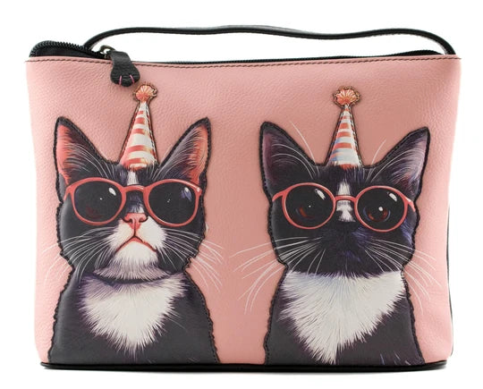 Mala Leather Cool Cats Midi Crossbody Shoulder Bag with Dust Bag