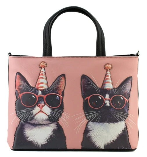 Mala Leather Cool Cats Multiway Grab Bag with Dust Bag