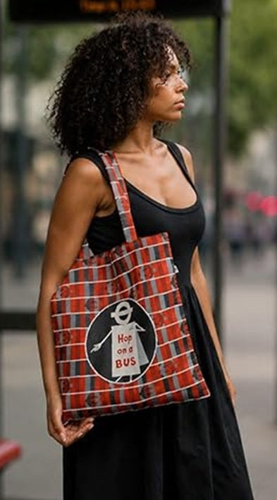 Signare Tapestry Flat Tote Shopper Bag - TFL Hop on a Bus