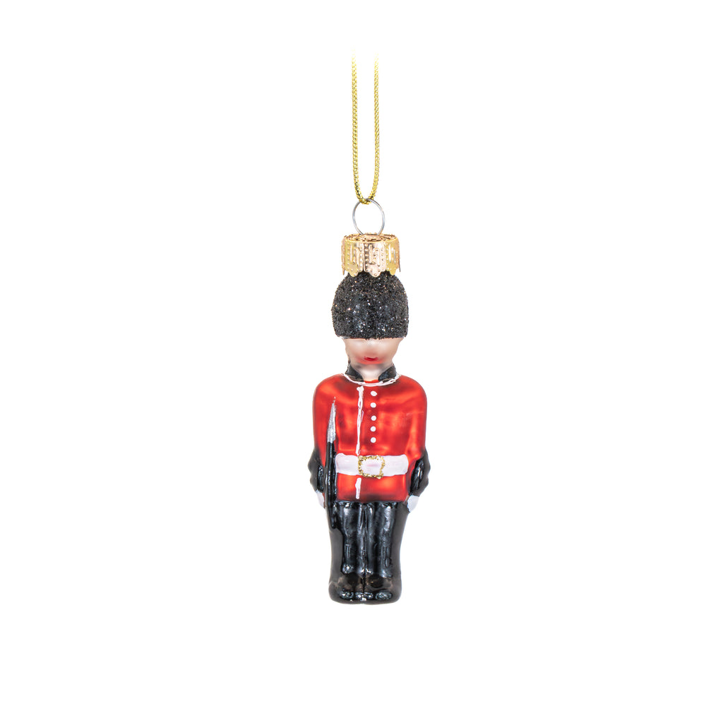 Sass & Belle London Guardsman 3D Glass Christmas Tree Baubles Set of 2