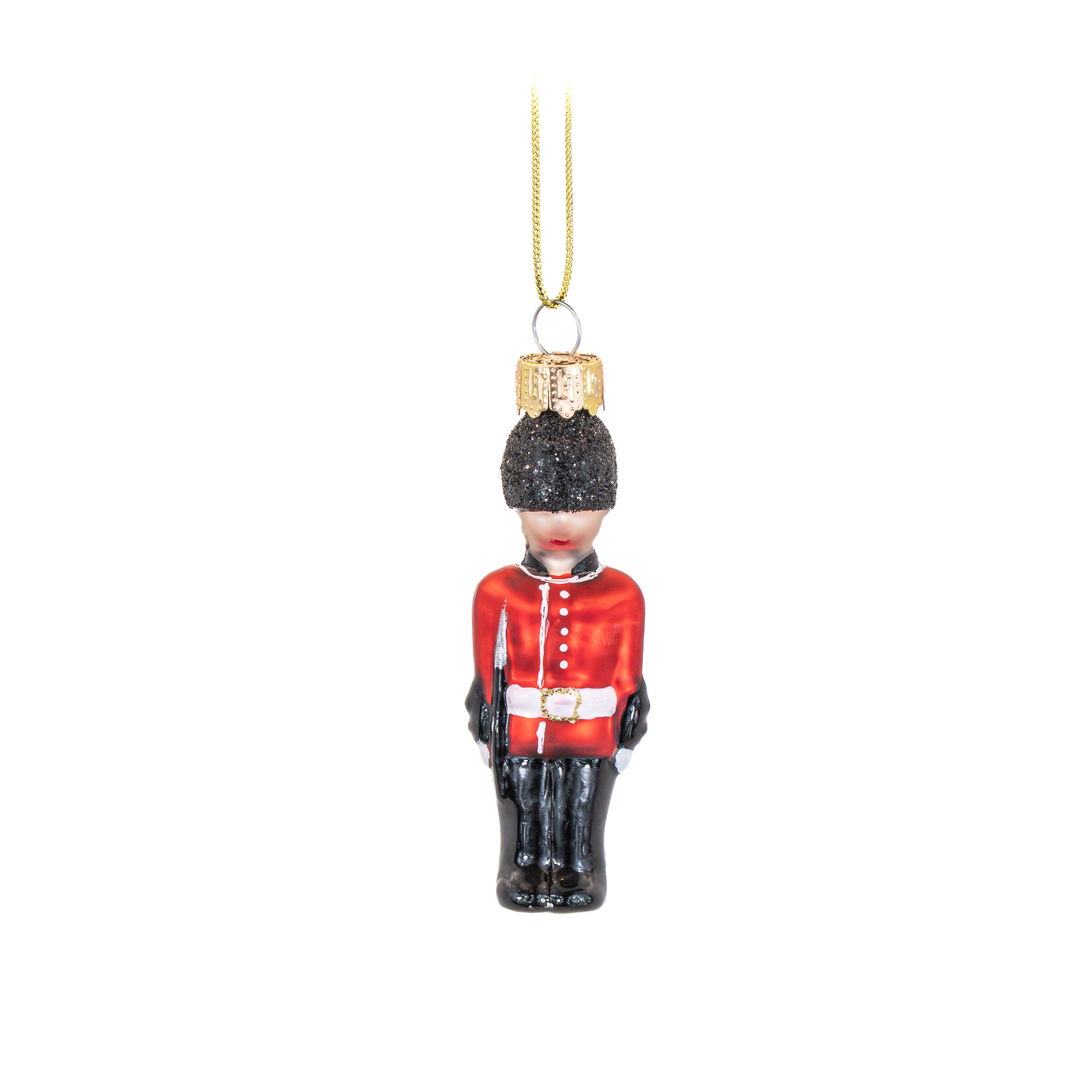 Sass & Belle London Guardsman 3D Glass Christmas Tree Baubles Set of 2