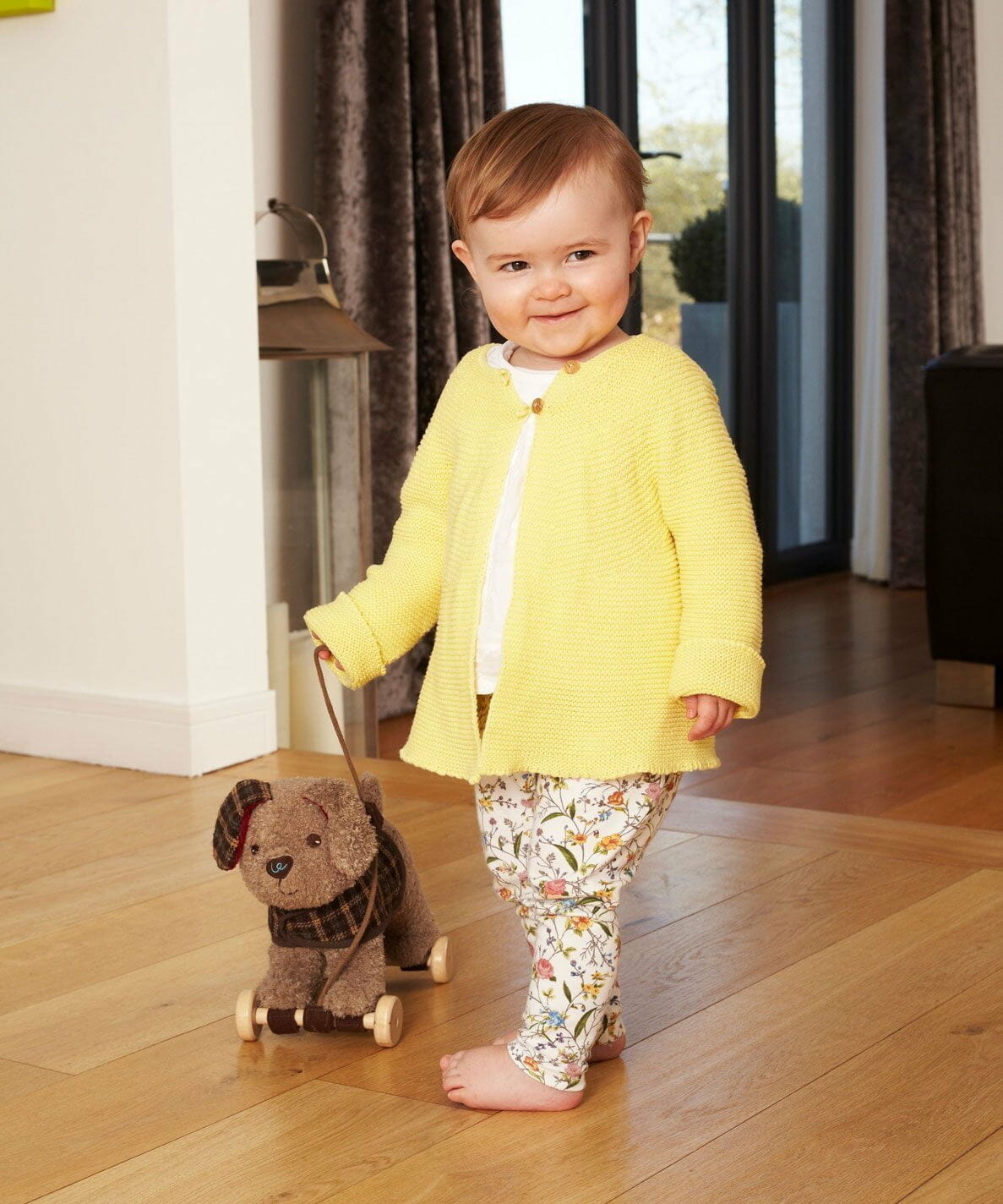Little Bird Told Me Percy Pup 2 in 1 Pull Along and Cuddle Toy 6m+