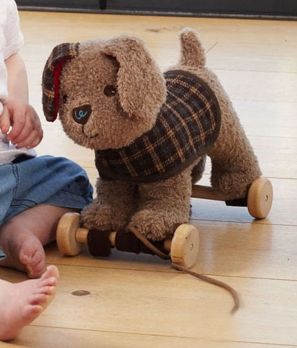 Little Bird Told Me Percy Pup 2 in 1 Pull Along and Cuddle Toy 6m+