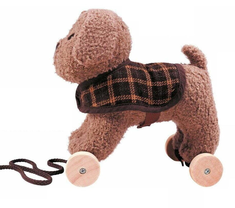 Little Bird Told Me Percy Pup 2 in 1 Pull Along and Cuddle Toy 6m+