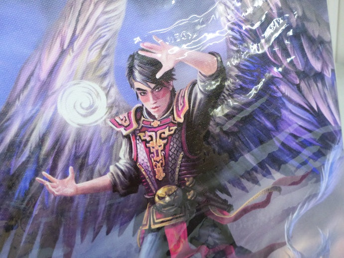 Anne Stokes Air Element Wizard Canvas Box Frame Wall Art 19 x 25cm