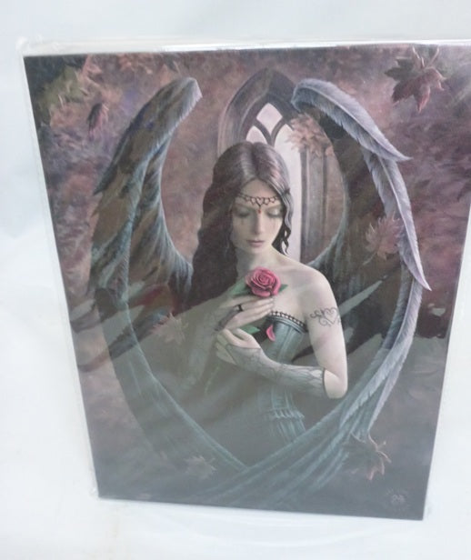 Anne Stokes Angel Rose Gothic Canvas Box Frame Wall Art 19 x 25cm