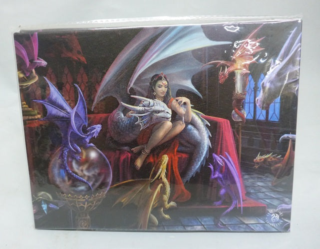 Anne Stokes Dragon Charm Canvas Box Frame Wall Art