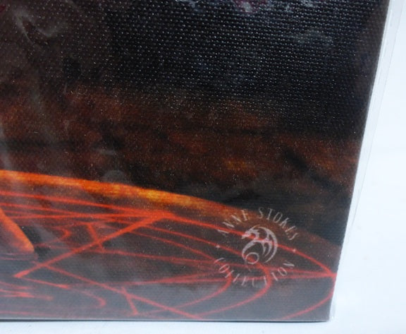 Anne Stokes Fire Element Sorceress Canvas Box Frame Wall Art 19 x 25cm