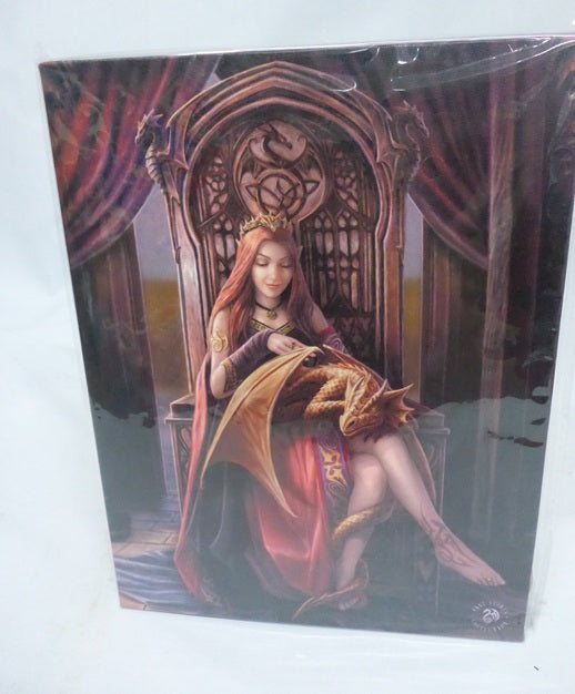 Anne Stokes Small Friends Forever Dragon Canvas Box Frame Wall Art 19 x 25cm | Spirit of Equinox