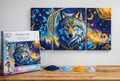 Craft Buddy Wolf Moon Magic Crystal Art Triptych Canvas Kit — Set of 3