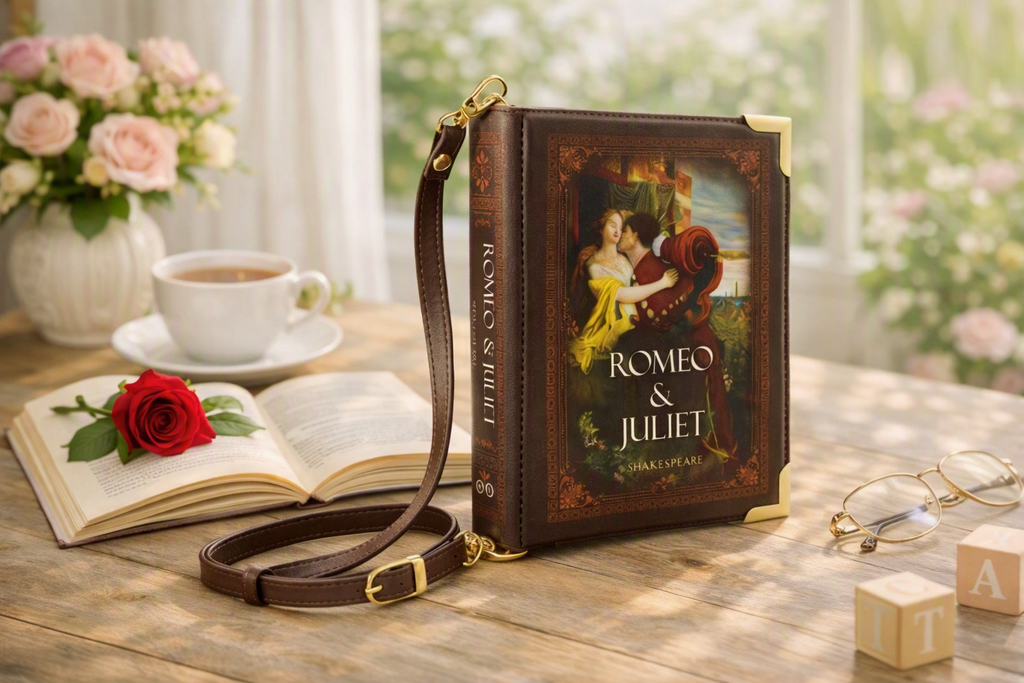 Well Read Romeo & Juliet Book Cross Body Shoulder Bag + Dust Bag Red
