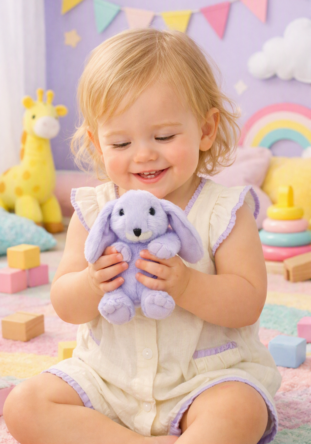Jomanda Mini Lilac Bunny Rabbit Soft Plush Toy 10cm