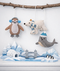 Sass & Belle Arctic Animals Felt Hanging Christmas Decorations Set of 3