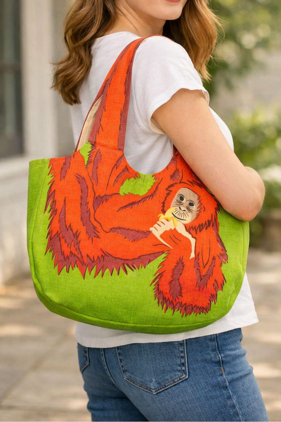 Shared Earth Orangutan Endangered Animal Cotton Tote Bag