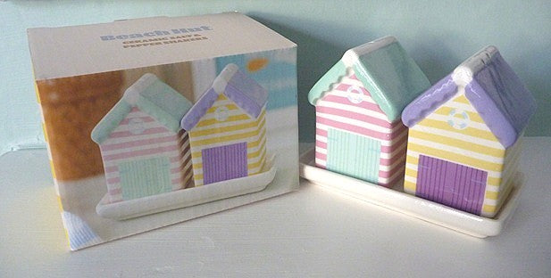 Pastel Beach Hut Salt & Pepper Cruet Set | Summer Collection | Something Different