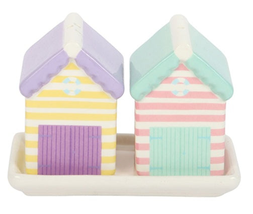 Pastel Beach Hut Salt & Pepper Cruet Set | Summer Collection | Something Different