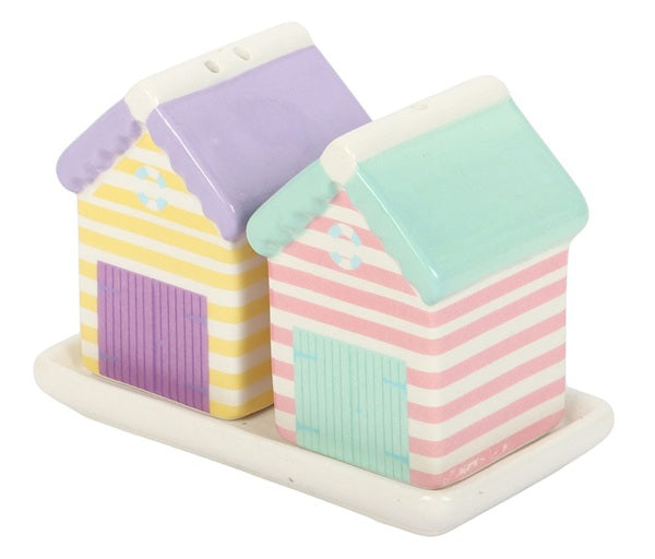 Pastel Beach Hut Salt & Pepper Cruet Set | Summer Collection | Something Different