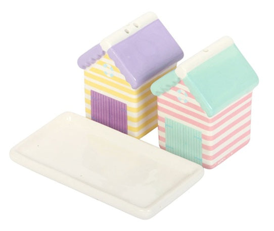 Pastel Beach Hut Salt & Pepper Cruet Set | Summer Collection | Something Different