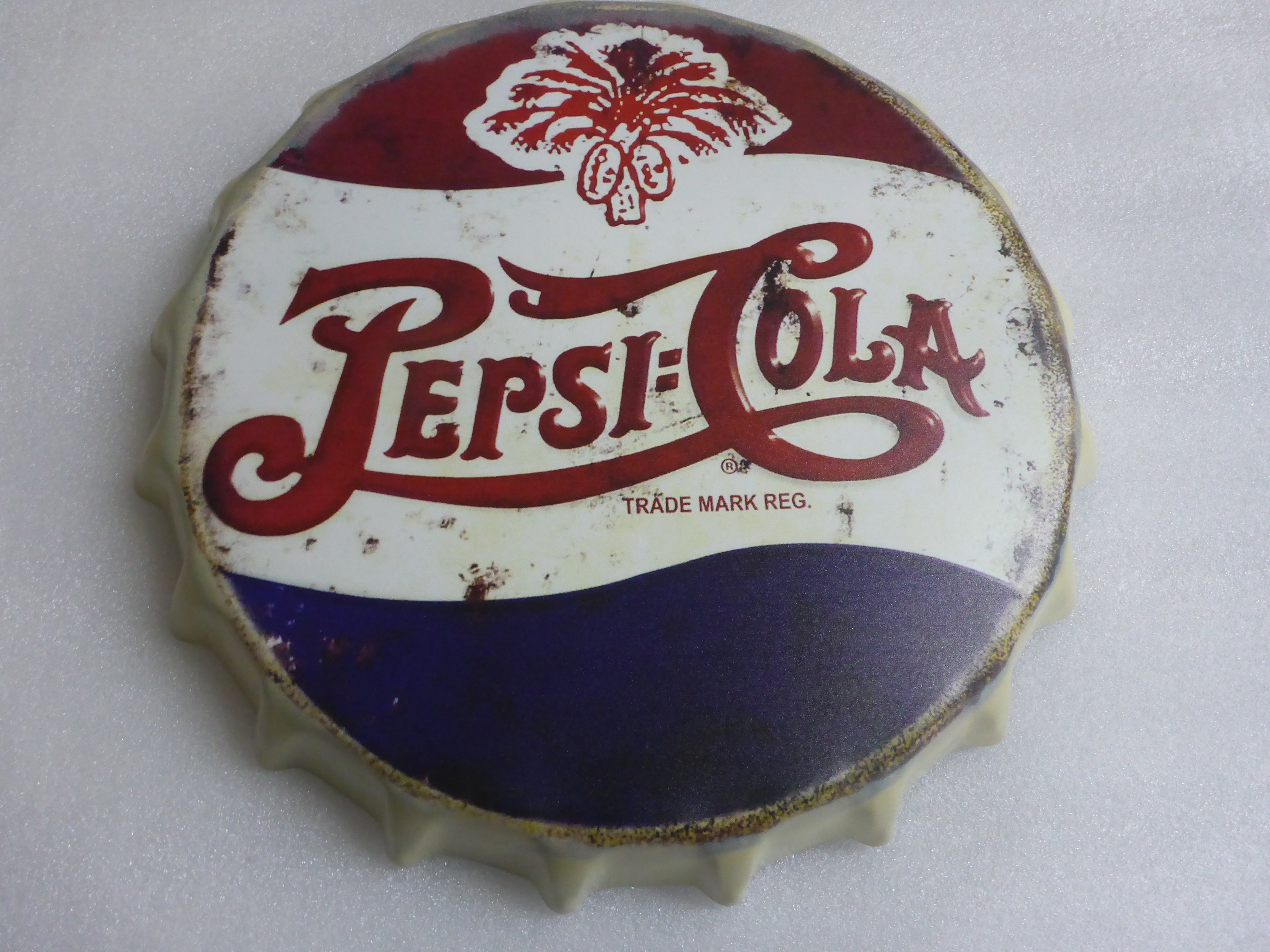 Vintage Retro Pepsi Bottle Cap Metal Wall Sign