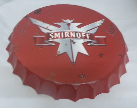 Vintage Retro Metal Bottle Cap Wall Sign Smirnoff