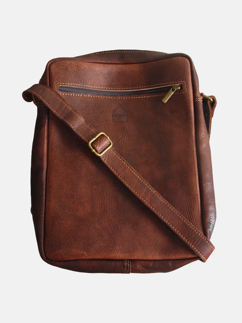 Berber Leather Martil Full Grain Leather Messenger Bag