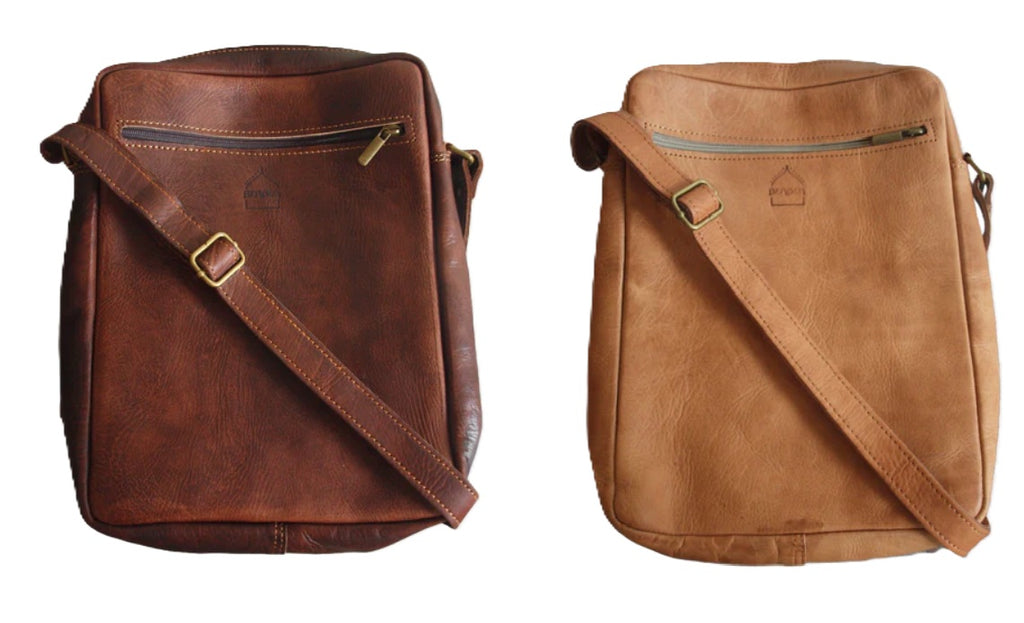 Berber Leather Martil Full Grain Leather Messenger Bag
