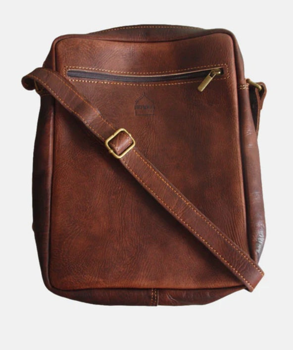 Berber Leather Martil Full Grain Leather Messenger Bag