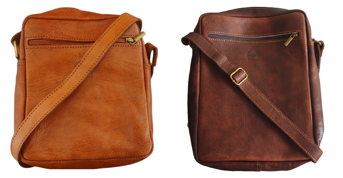 Berber Leather Martil Full Grain Leather Messenger Bag
