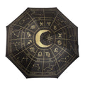 Spirit of Equinox Black Astrology Wheel Night Sky Walking Stick Umbrella