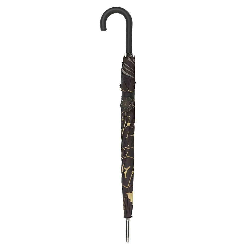 Spirit of Equinox Black Astrology Wheel Night Sky Walking Stick Umbrella