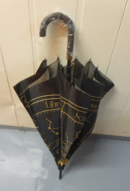 Spirit of Equinox Black Astrology Wheel Night Sky Walking Stick Umbrella