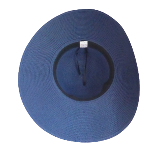 Black Ginger Foldable Wide Brim Sun Hat Animal Print Blue & Brown with Travel Bag