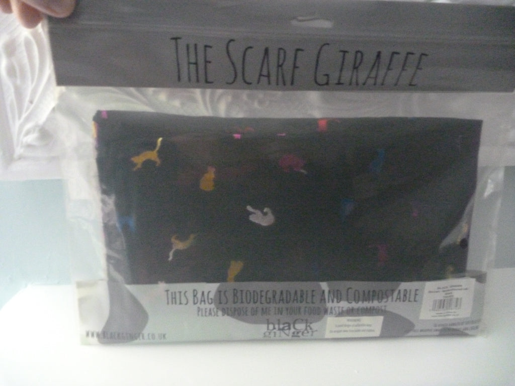 Black Ginger Biccari Black Rainbow Foil Cat Scarf