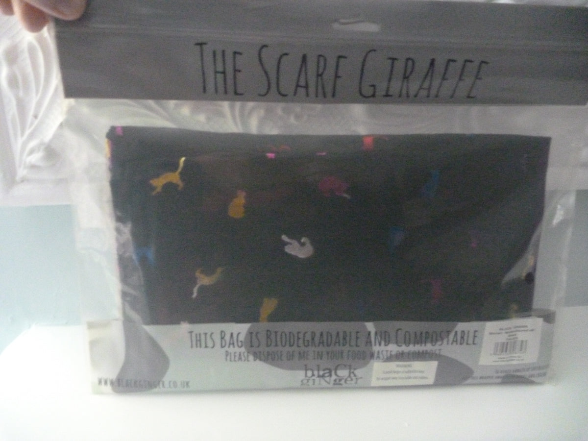 Black Ginger Biccari Black Rainbow Foil Cat Scarf