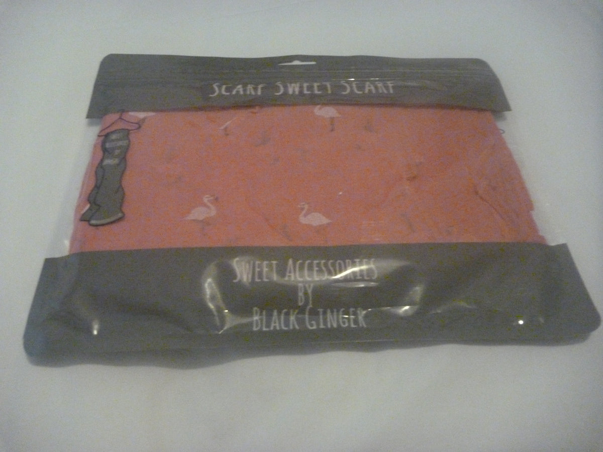 Black Ginger Franca Flamingo Dark Pink Scarf