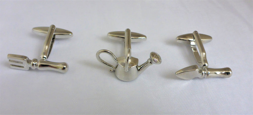 Black Ginger Garden Design Cufflinks 3 Piece Gift Box Set