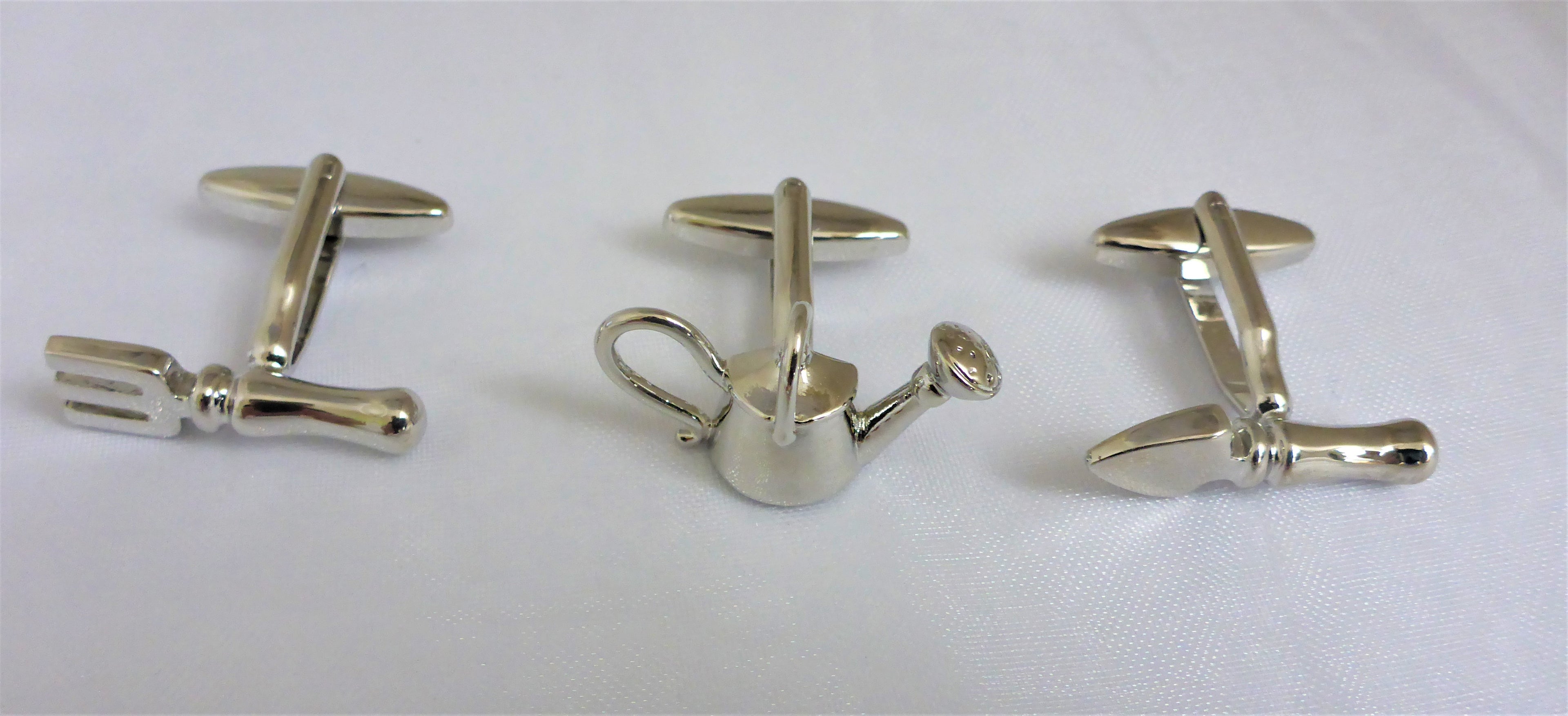 Black Ginger Garden Design Cufflinks 3 Piece Gift Box Set
