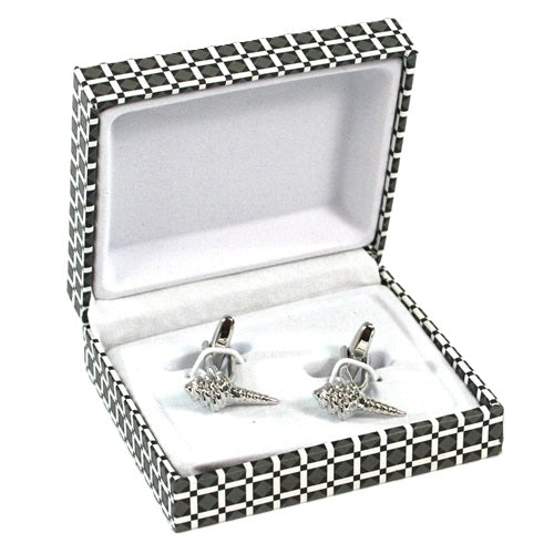 Black Ginger Ice Cream Cone Cufflinks Gift Box Set