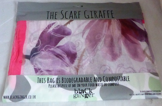 Black Ginger Jadra Magnolia Blossom Pink Floral Scarf