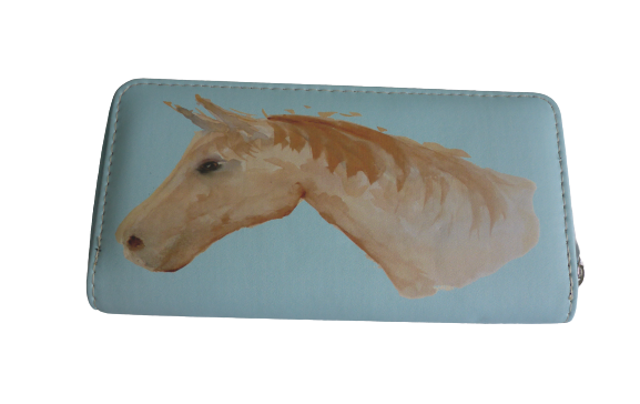 Black Ginger x Kat Jackson Brownie the Horse Large Zip Purse