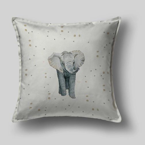 Black Ginger x Kat Jackson Elephant Cushion Cover - 40x40cm Velvet Art Print