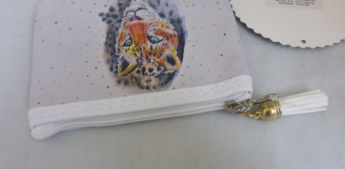 Black Ginger Kat Jackson Leopard Coin Purse