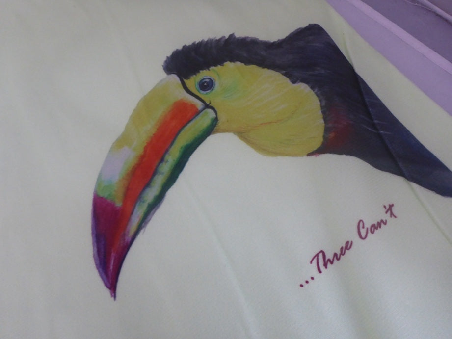 Black Ginger Kat Jackson Toucan Velvet-Feel Cushion Cover 40x40cm