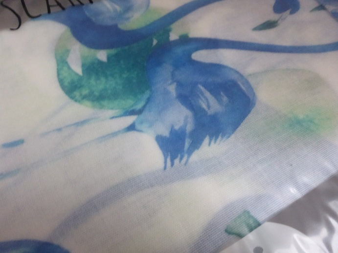 Black Ginger Sines Abstract Flamingo Scarves Pink & Blue Set of 2