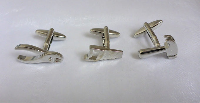 Black Ginger DIY Tool Design Cufflinks 3 Piece Gift Box Set