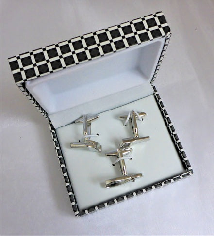 Black Ginger DIY Tool Design Cufflinks 3 Piece Gift Box Set
