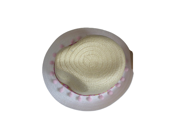 Black Ginger Trilby Foldable Hat  + Travel Bag - Pom Pom Adult