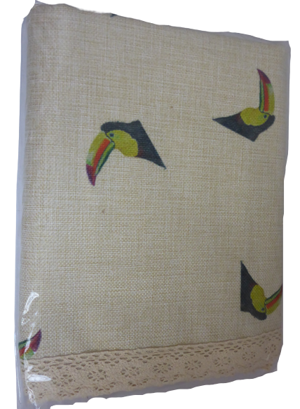 Black Ginger Kat Jackson Toucan Rectangular Tablecloth 180x140cm with 4 Cloth Napkins